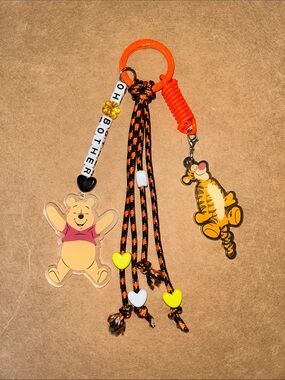 Winnie the Pooh & Tigger Orange Keychain Charm Set